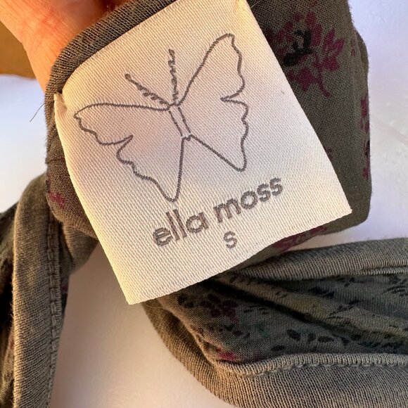 Ella Moss EDFZ10873 Made in USA Rayon Green Maxi Dress Size S - Picture 3 of 10